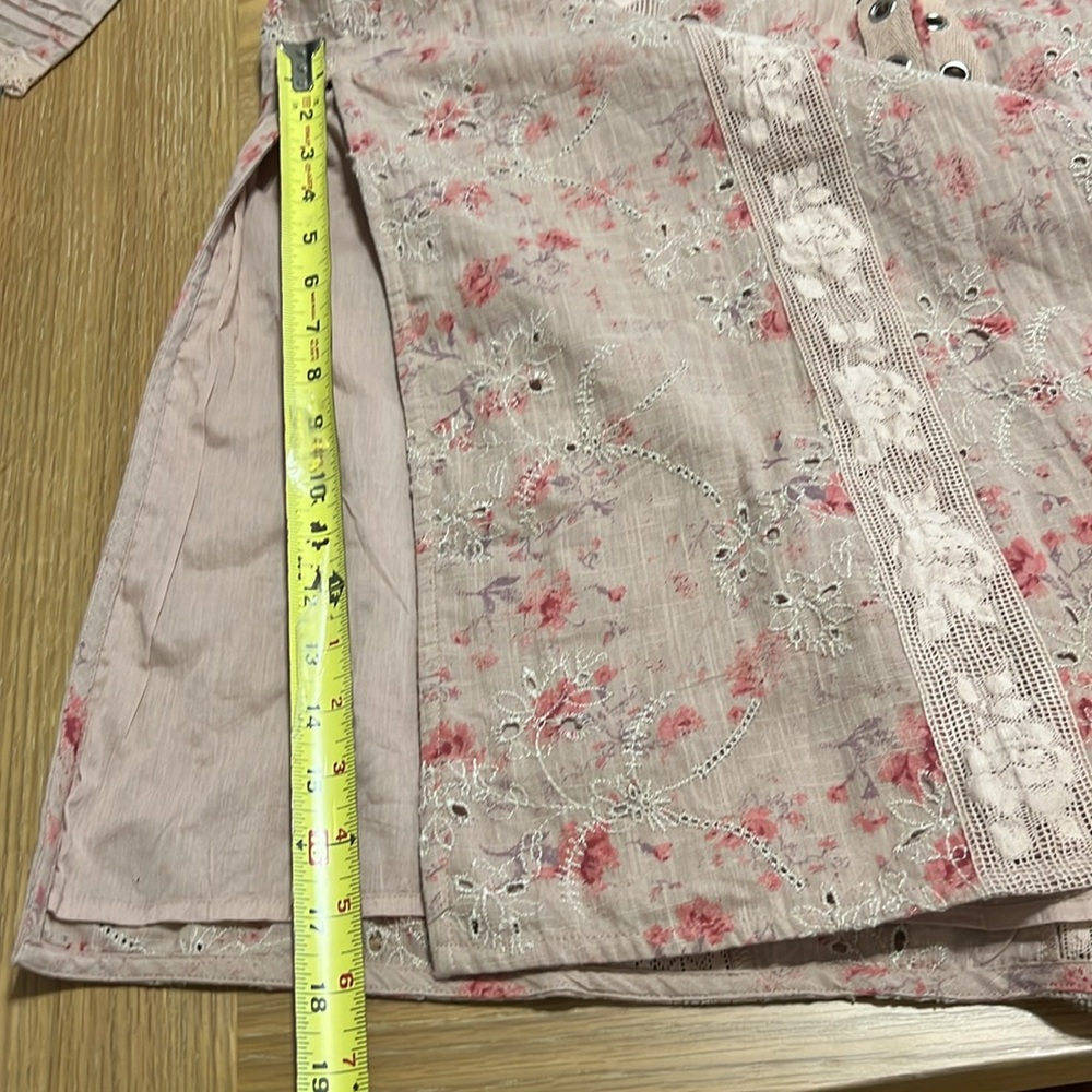 Free people On the road Duster Floral Eyelet Lace Trim boho cardigan SZ various - Picture 16 of 16
